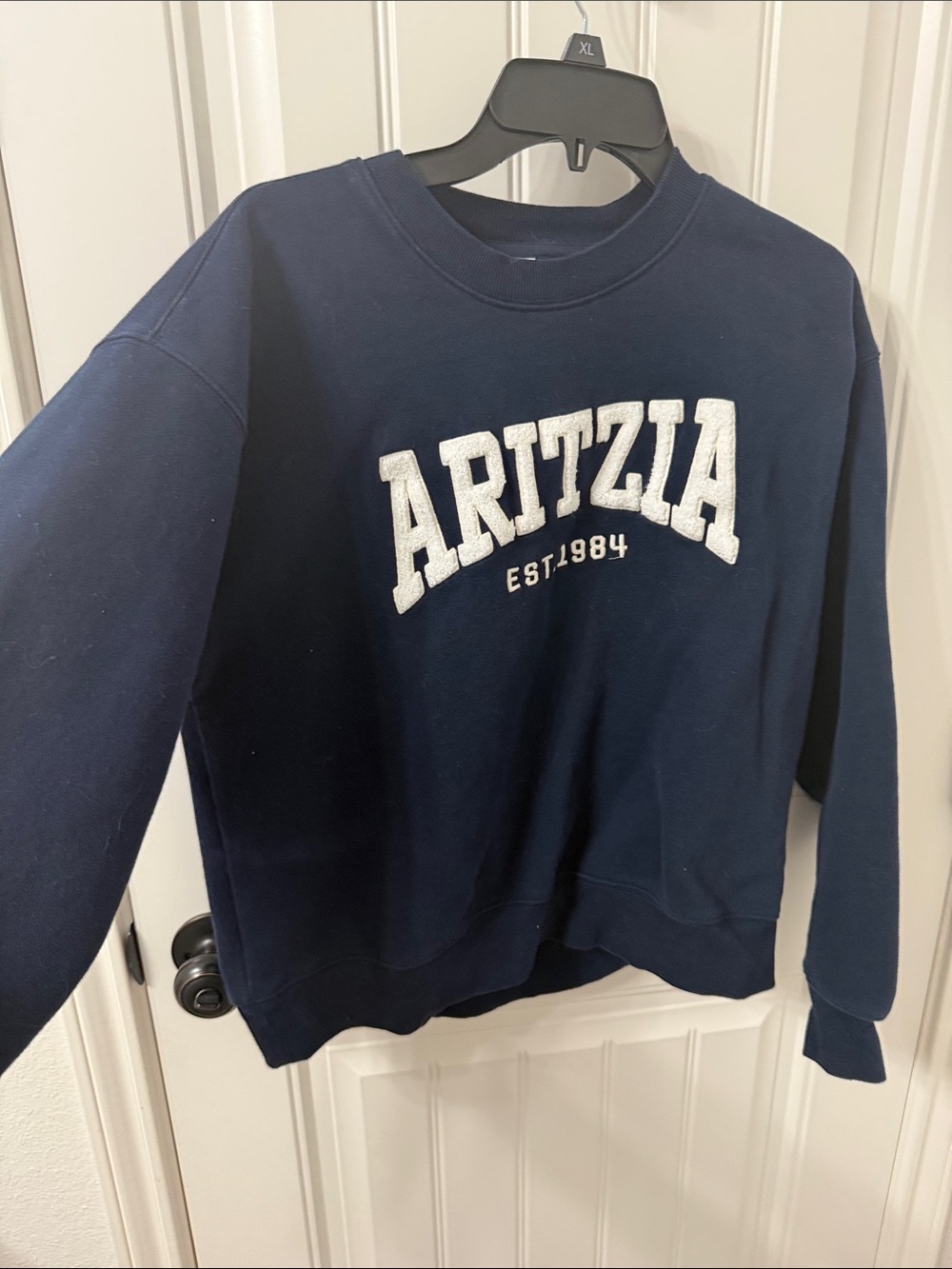 Aritzia Navy Crewneck Sweatshirt - EST. 1984